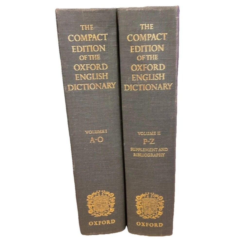 The Compact Edition Of The Oxford English Dictionary Set HC 1977 14th Print